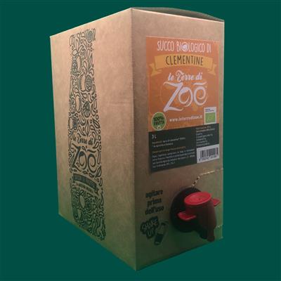 Italian Organic Juice Clementine 100% in Bag in Box 3L Le terre di zoè 3